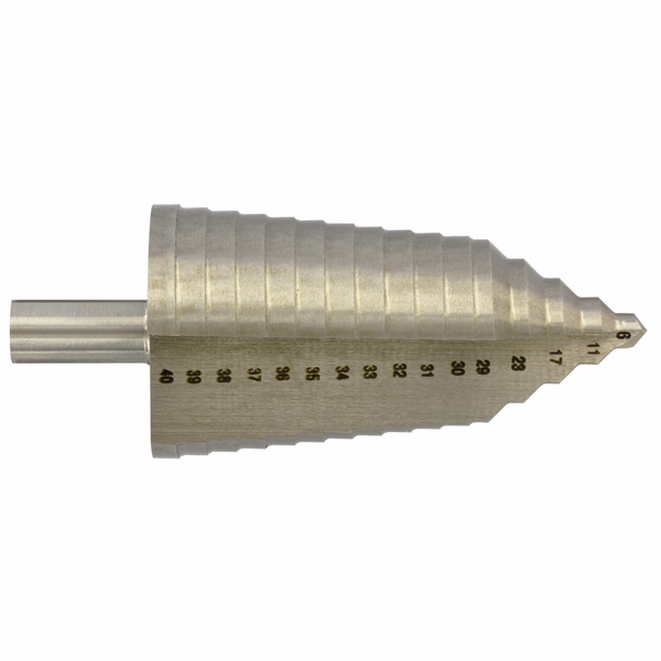 HSS step drill bit -TivolyNorm -Straight flute (Hanging box) / ØMin/Max : 6/40  - TIVOLY - drilling - Reference: 11448620640 - Image principale - Professional Tool