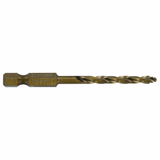 Ø: 4 / L: 75 / Fully ground HSS cobalt metal drill bit - Hexagonal shank - DIN338 - h8 - Tivoly Smart Point Sharpening (Plastic sleeve) - TIVOLY - drilling - Reference: 11457340400 - Vue 1 - Professional Tool