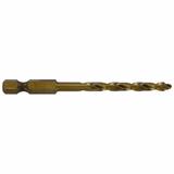 Ø: 4.5 / L: 80 / Fully ground HSS cobalt metal drill bit - Hexagonal shank - DIN338 - h8 - Tivoly Smart Point Sharpening (Plastic sleeve) - TIVOLY - drilling - Reference: 11457340450 - Vue 1 - Professional Tool