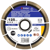 DIAMOND disc - CONCRETES -Economic Range (Hanging box) / Ø: 125 / Ep: 2 - TIVOLY - cutting discs - Reference: XT30341113402 - Vue 1 - Professional Tool