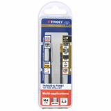 Taraud machine et Foret Multi-applications [HSS-GUN-DIN371-6H] + [HSS-TiN-DIN338-Affûtage en croix-Queue 3 méplats] (Etui plastique) / Ø: 4 X 0.7 - TIVOLY - taraudage - Référence: 1050412040070 - Vue 2 - Outil professionnel
