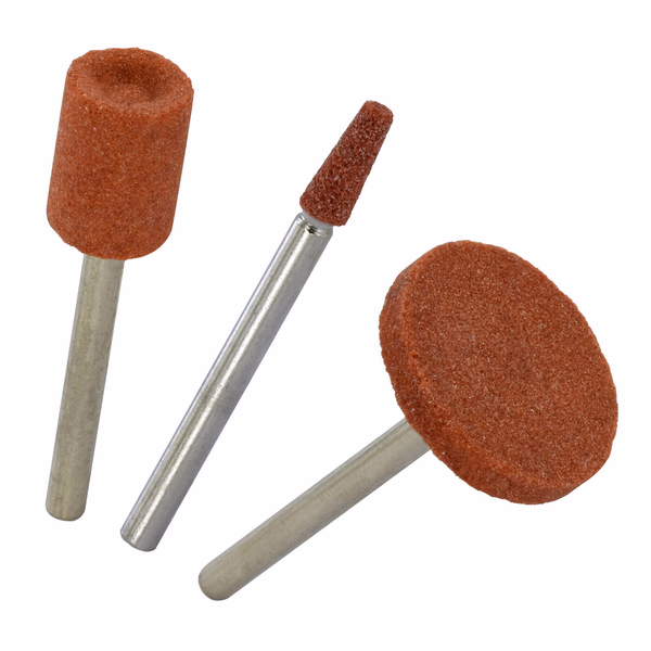 3 Aluminium Oxide Mini-Wheels Ø3-9.9-20 mm (conical, cylindrical, circular)  - TIVOLY - accessories - Reference: 11108620001 - Image principale - Professional Tool