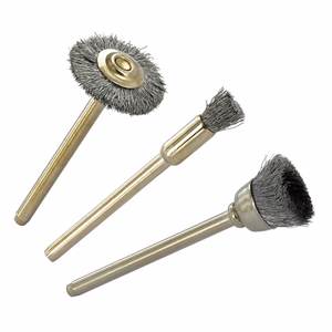 3 Steel mini-brushes Ø5-12-19 mm (brush, cutter, circular)  - mini-tools - Reference: 11108720001 - Professional Tool - Tivoly