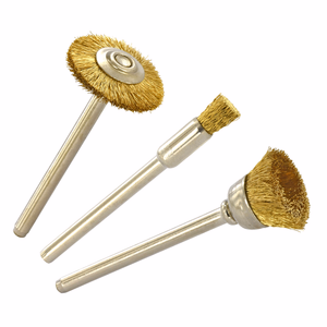 3 Mini-Brosses Laiton Ø5-12-19 mm (pinceau, coupe, circulaire)  - mini-outillage - Référence: 11108720002 - Outil professionnel - Tivoly