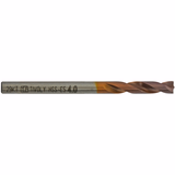 Ø: 4 / L: 55 / Broca para metal rectificada HSS E5 - revestida FUSIO - DIN1897 - h8 - Afilado para despuntado y para chapa (Funda plástico) - TIVOLY - taladrado - Referencia: 11447140400 - Vue 1 - Herramienta profesional