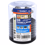 5 fresas para avellanar HSSE5% cobalto DIN335C a 90° Ø 10,4 a 31 mm PREMIUM  - TIVOLY - fresado - Referencia: 10331670002 - Vue 2 - Herramienta profesional