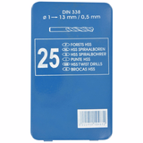 25 brocas para metal HSS laminadas Ø 1 a 13 mm por 1/2  - TIVOLY - taladrado - Referencia: 90200170003 - Vue 2 - Herramienta profesional