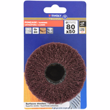 ROUE A LAMELLES NYLON ABRASIVES Ø80x50 Gr : 80  - TIVOLY - ponçage - Référence: XT10152015044 - Vue 2 - Outil professionnel