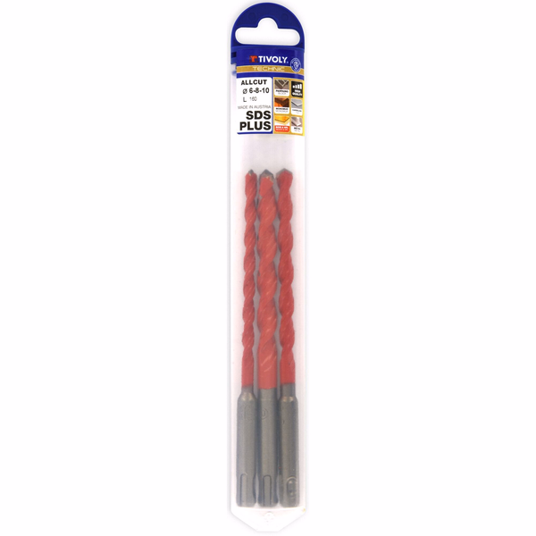 5 ALLCUT drill bits - Ground carbide cutting insert - Ribbed fluting (Case) / Ø 6-8-10 mm L: 160 mm  - TIVOLY - drilling - Reference: 10927170001 - Image principale - Professional Tool