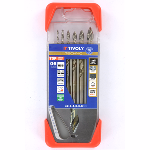 6 Forets métaux HSS taillé meulé affûtage Tivoly Smart Point Ø 1 à 8mm  - perçage - Réf. 11457070002 - Outil professionnel - Tivoly