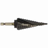 HSS step drill bit - TiAlN coated - Helicoidal flutes -Split point - Shock serie hexa shank PREMIUM (Blister Box) - TIVOLY - drilling - Reference: 1144822 - Vue 1 - Professional Tool