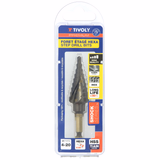 Foret conique étagé HSS - Revêtu TiAlN - goujures Hélicoïdales - Pointe en croix - Queue Hexa Shock serie (Blister Box) / ØMin/Max : 4/20  - TIVOLY - perçage - Référence: 11448220420 - Vue 2 - Outil professionnel