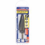 HSS step drill bit - TiAlN coated - Helicoidal flutes -Split point - Shock serie hexa shank PREMIUM (Blister Box) - TIVOLY - drilling - Reference: 1144822 - Vue 2 - Professional Tool