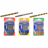 Lot de 3 coffrets clipster TECHNIC : 1 coffret de forets métal cobalt 5% gradués 10pcs Ø 1 à 10mm + 1 coffret de forets béton gradués 8pcs Ø3 à 10mm + 1 coffret de mèches bois 3 pointes graduées 8pcs Ø2 à 10mm  - TIVOLY - mallettes mixtes - Référence: 11901170064 - Vue 1 - Outil professionnel