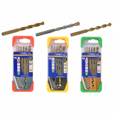 Pack of 3 TECHNIC clipster sets : 1 set of 5% graduated cobalt metal drills bits 6pcs Ø 2 to 8mm + 1 set of 5pcs Ø graduated concrete drills bits 4 to 10mm + 1 set of 6pcs Ø2 to 8mm 3-point graduated wood drills bits  - TIVOLY - combined sets - Reference: 11901170065 - Vue 1 - Professional Tool