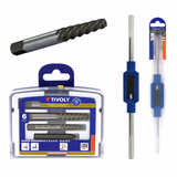 Broken Screw Extractor Kit M4 to M18 + N°2 Left-Turn Extractor M4 to M12 - 5 HCS Extractor + 1 X-Out Ø2 to 8 mm + N°2 Zamak Tap Holder M4-M12  - TIVOLY - accessories - Reference: 11111070002 - Vue 1 - Professional Tool