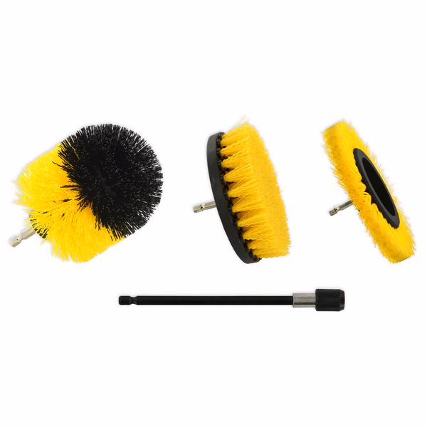 4 pieces: brushes with flexible Polypropylene wire Ø 83-100-120mm + extension 150mm  - TIVOLY - brushes - Reference: XT202220101 - Image principale - Professional Tool