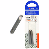 2 piezas -Extractores de tornillos N.º 2- 3  - TIVOLY - accesorios - Referencia: 11111120002 - Vue 1 - Herramienta profesional