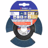 Disque LAMELLES ZIRCONIUM ajourées (Cartonnette brochable) / Dim 125 / Gr : 80 - TIVOLY - ponçage - Référence: XT10112011376 - Vue 2 - Outil professionnel