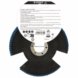 Disco de láminas de circonio caladas Ø125 Gr 80 (Cartoncillo colgante) / Dim 125 / Gr : 80 - TIVOLY - lijado - Referencia: XT10112011376 - Vue 3 - Herramienta profesional