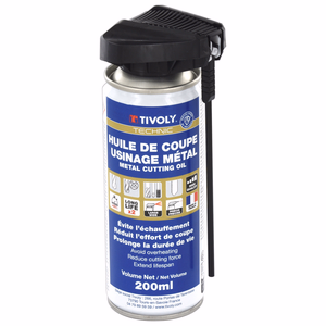 Huile de Coupe Aérosol Biodégradable 200ml - Usinage Métal  - perçage - Référence: 11111820002 - Outil professionnel - Tivoly
