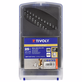 1 coffret vide de 25 forets métal Ø 1 à 13mm par 1/2  - TIVOLY - perçage - Référence: 11300470017 - Vue 2 - Outil professionnel
