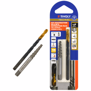 Kit de extracción de tornillos/tuercas M10-M12  - accesorios - Referencia: 11110920003 - Herramienta profesional - Tivoly