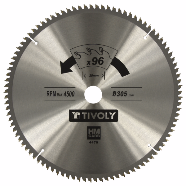 Ø: 305 x Ø2: 30 x Z: 96 / Circular saw blade - Finishing - For hardwood, laminated wood, parquet - For radial saw (Carton sleeve)  - TIVOLY - sawing - Reference: XT50514004479 - Image principale - Professional Tool