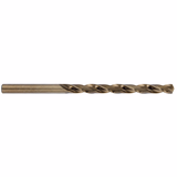 Ø: 8 / L: 165 / Metal drill bit HSS-E5 (cobalt 5%) -GOLD coated -DIN340 -h8 -Long series -Split point (Tube) - TIVOLY - drilling - Reference: 11405710800 - Vue 1 - Professional Tool