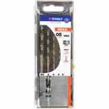 5 ground HSS metal drill bits, 6.35 mm hexagonal shank, Ø 2 to 6 mm  - TIVOLY - drilling - Reference: 11434370001 - Vue 1 - Professional Tool