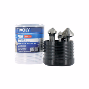 5 fresas para avellanar HSSE5% cobalto DIN335C a 90° Ø 10,4 a 31 mm PREMIUM  - fresado - Referencia: 10331670002 - Herramienta profesional - Tivoly