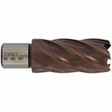 Fresa hueca HSS | Recubrimiento TiAlN | Serie larga | Taladrado electromagnético anclaje Weldon (Tubo colgante) Ø: 36 / Øint: 27 / L: 80 - TIVOLY - fresado hueco - Referencia: 10370113600 - Vue 1 - Herramienta profesional
