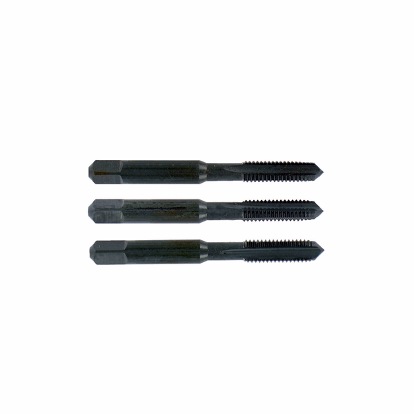 Set of 3 multi-application hand taps HSS -STEAM treatment -M MF -ISO 529 -Stepped profile -6H -Rear conicity (Unit packaging) / Ø: 8 X 1 - TIVOLY - tapping - Reference: 1050031080100 - Image principale - Professional Tool