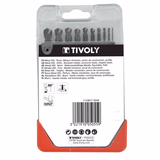 10 brocas para metal HSS STEAM rectificadas punta en cruz Ø 1 a 10 mm  - TIVOLY - taladrado - Referencia: 11436770049 - Vue 3 - Herramienta profesional