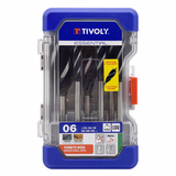 6 wood drill bits with 4 cutting edges, hexagonal shank Ø 12 to 32 mm  - TIVOLY - drilling - Reference: 10802770001 - Vue 1 - Professional Tool