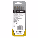 5 brocas para hormigón Ø 4 a 10 mm  - TIVOLY - taladrado - Referencia: 10900270033 - Vue 3 - Herramienta profesional