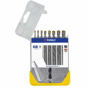 8 brocas para hormigón Ø 3 a 10 mm  - taladrado - Réf. 10900270034 - Outil professionnel - Tivoly