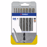 8 brocas para hormigón Ø 3 a 10 mm  - TIVOLY - taladrado - Referencia: 10900270034 - Vue 2 - Herramienta profesional