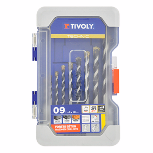 9 SLR graduated concrete drill bits Ø 3 to 12 mm  - drilling - Réf. 10960370018 - Outil professionnel - Tivoly