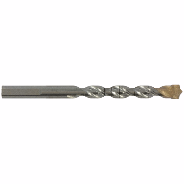 Ø: 6 / Broca para hormigón -Placa de Metal Duro con punta de centrado -Mango cilíndrico de 3 caras planas (Blíster) / L: 100 - TIVOLY - taladrado - Referencia: 10960520600 - Image principale - Herramienta profesional