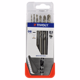 6 fully ground HSS metal drill bits, Split point, Ø 2 to 8 mm  - TIVOLY - drilling - Reference: 11437770005 - Vue 2 - Professional Tool