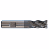 Z4 Hel. 30° DIN844BK TiAlN coated HSSE8% cobalt slotting end mill - Normal (Tube) / Ø: 8 0 - TIVOLY - milling - Reference: 80371410800 - Vue 1 - Professional Tool