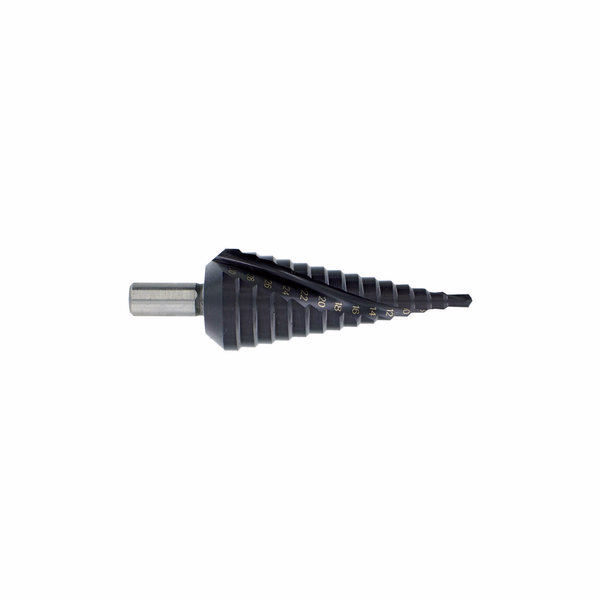 HSS step drill bit -TiAlN coated TivolyNorm -Helical -Split point -Tri-flat shank (Hanging box) / ØMin/Max : 4/30  - TIVOLY - drilling - Reference: 11438720430 - Image principale - Professional Tool