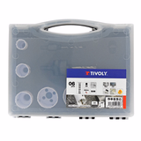 9-piece case - 6 HSS bi-metal hole saws Ø 22 to 68 mm + 2 pilot shafts + 1 adapter  - TIVOLY - sawing - Reference: XT50527052700 - Vue 1 - Professional Tool