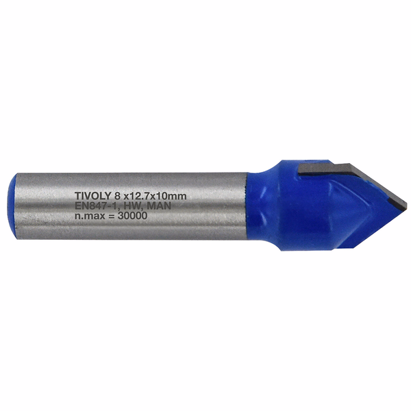 V-shaped groove-cutting bit TECHNIC (Blister Box) - TIVOLY - routing - Reference: XT61052 - Image principale - Professional Tool