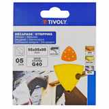 Patin AUTO-AGRIPPANT -95x95x95mm -Pour ponceuse Delta (Etui carton) / Dim 95x95x95 / Gr : 40 - TIVOLY - ponçage - Référence: XT10122012040 - Vue 2 - Outil professionnel