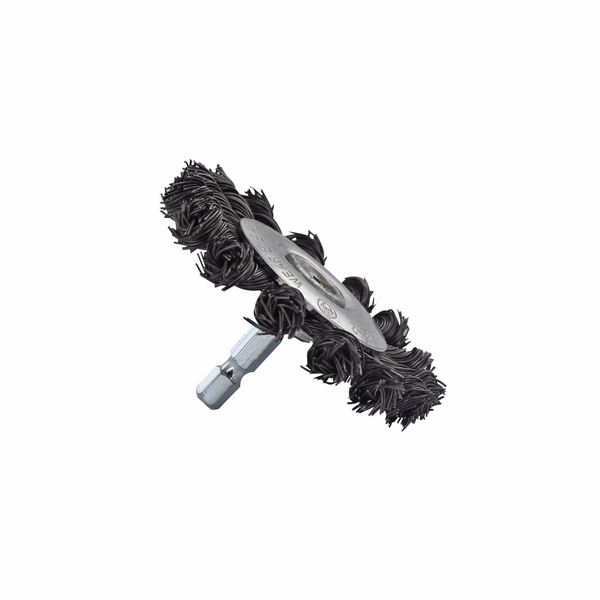 Brosse CIRCULAIRE -Fil acier torsadé -Gros décapage du métal ESSENTIAL (Cartonnette brochable) - TIVOLY - brossage - Référence: XT20022 - Image principale - Outil professionnel