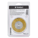 CIRCULAR brush - Brass-plated wire - Stripping of wood, brass, copper TECHNIC (Blister Box) - TIVOLY - brushes - Reference: 1T20032 - Vue 4 - Professional Tool