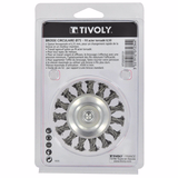 CIRCULAR brush - Twisted steel wire - Coarse scouring of the metal TECHNIC (Blister Box) - TIVOLY - brushes - Reference: 1T20682 - Vue 4 - Professional Tool