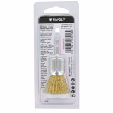 Cepillo PINCEL -Alambre de acero latonado -Decapado de madera TECHNIC (Blíster) - TIVOLY - cepillado - Referencia: 1T20562 - Vue 3 - Herramienta profesional